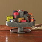 Galvanized Steel Lazy Susan Organizer